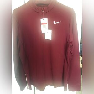 Maroon Nike Dri Fit Zip Up